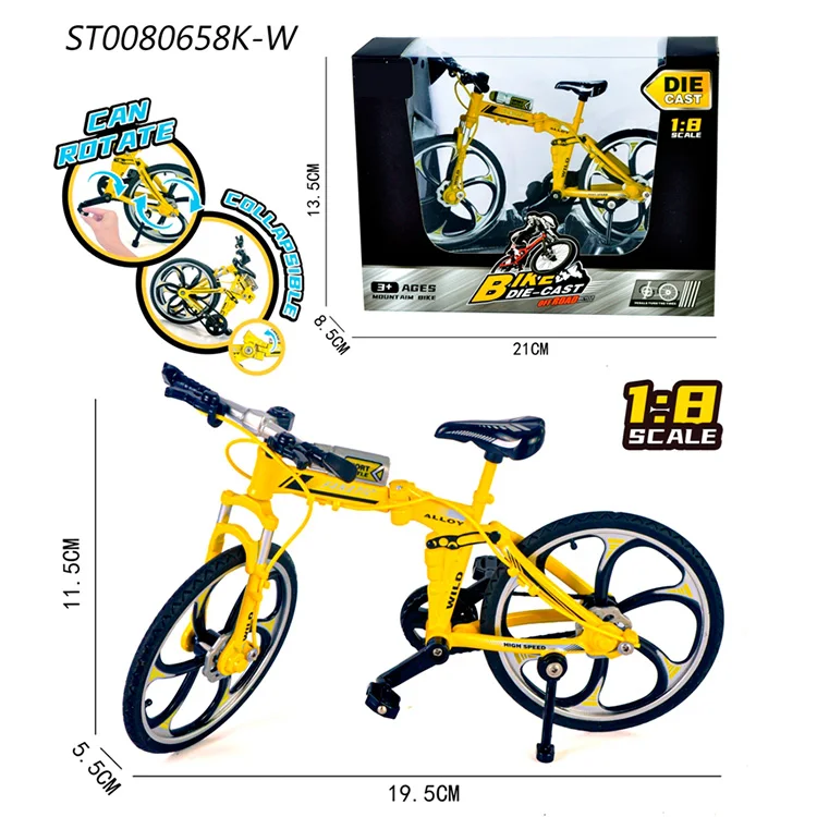 1:8 scale alloy mini bike model rotate wheel die cast  kids toy bike