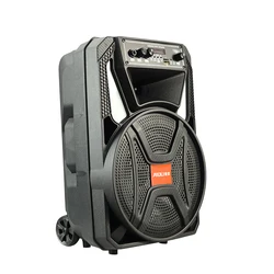 hot selling  Southeast asia  top family portable speaker 8 inch rechargeable battery trolley speaker18 watt pull rod speaker