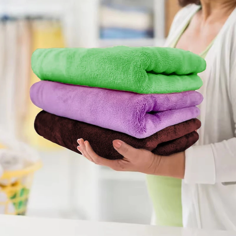 Factory custom ultra absorbent 70x140 Drying Bath Hair Spa Soft clean Quick drying Gift set Microfiber bath towel