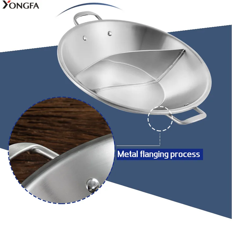 Разделенный горячий горшок хранилище для детского питания и набор из нержавеющей стали материал суп нагреваемый горшок с двойной ручкой