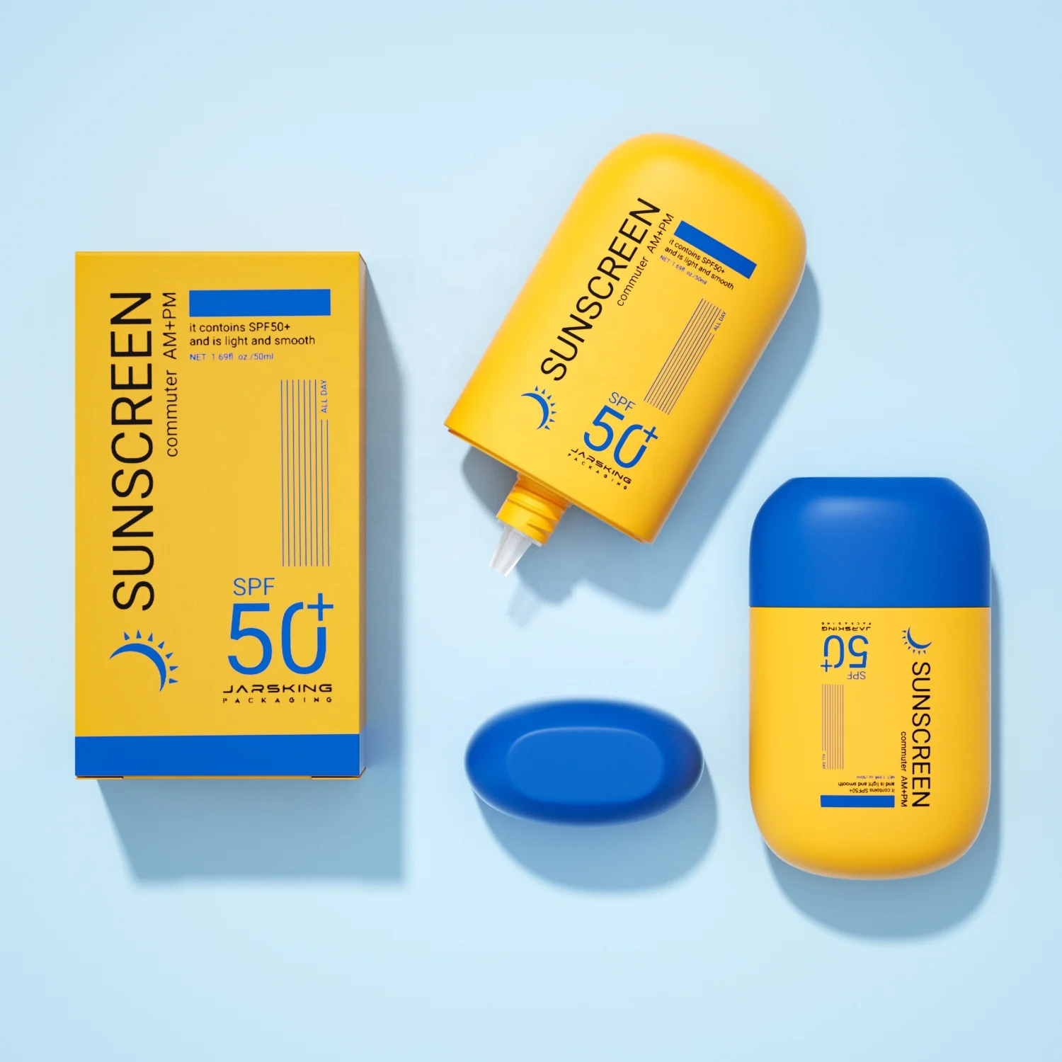 30ml 50ml Cosmetic Packaging Soft Touch Plastic Oval Shape Sunscreen Bottle For Sunblock Skin Care Container