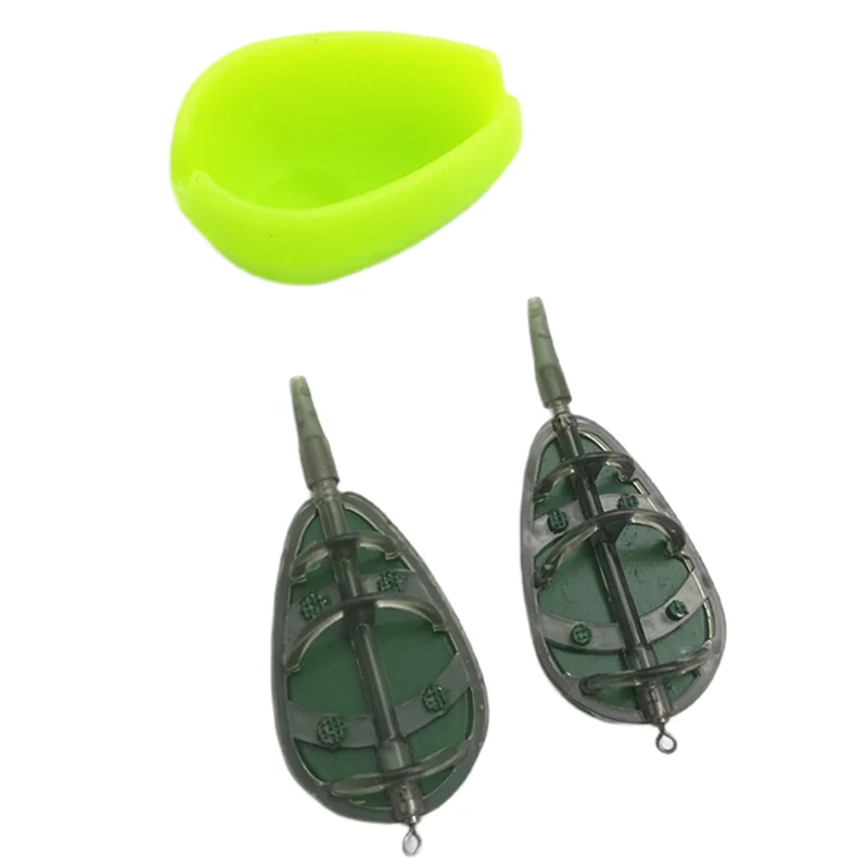 15g/20g/25g/30g/40g/50 Fishing Lead Sinker lure Quick Release Carp Fishing Inline Method Feeder Mould Bait Thrower Basket Feeder