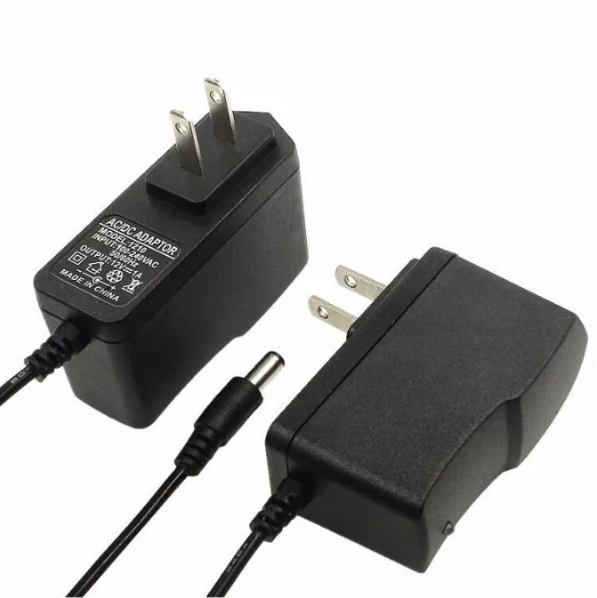 AC DC 5V 10V 12V 15V 19V 20V 24V power adapter US plug 0.5A 1A 1.5A 12V 1A power supply with 5.5*2.1mm dc port