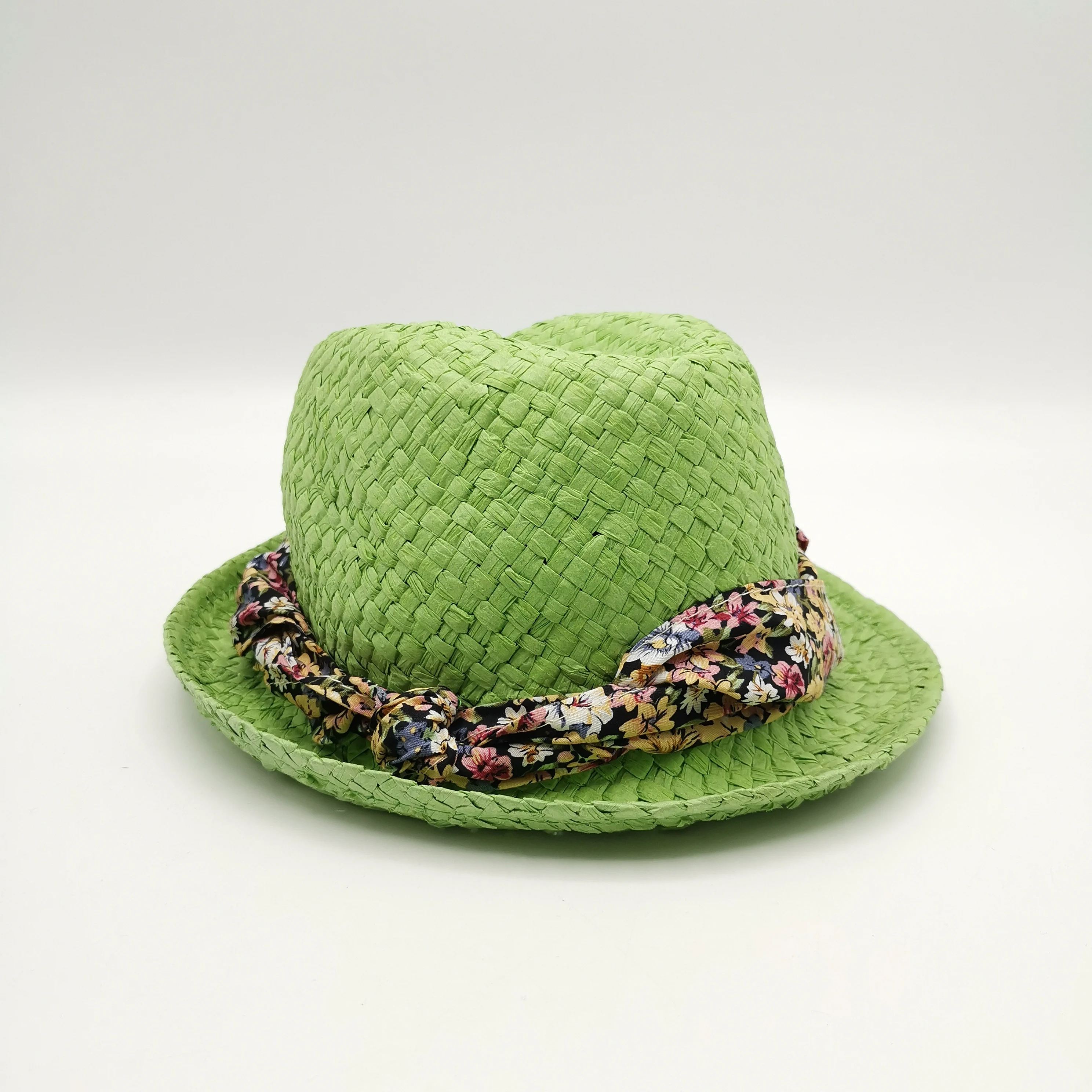 2021 wholesale summer kids panama paper straw beach hats