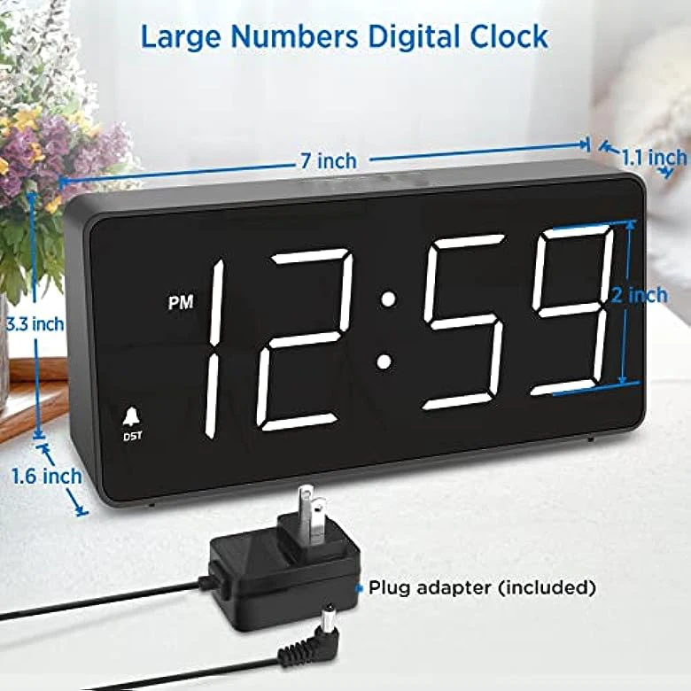 Wholesale price modern decorative custom wooden table digital kids smart led light alarm clock