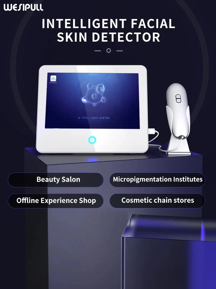Wesipull Best Mirror Skin Analyzer Face Skin Scanner With Handheld Skin Analysis Device