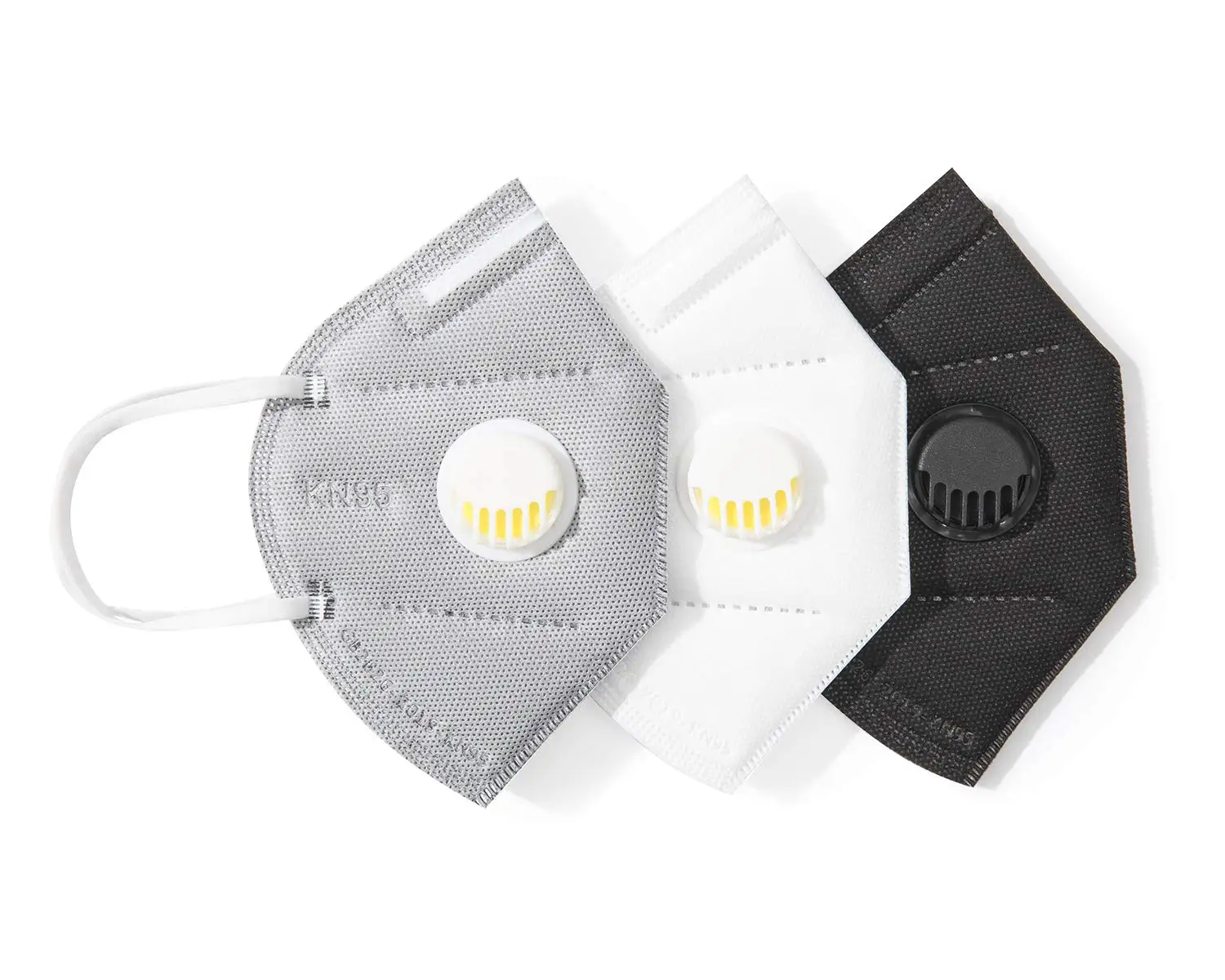 Hot Sale China OEM 5-Layer Disposable Filter KN95 Face Mask High Elastic EarLoops Safety FFP3 Face Mask With Breather Valve