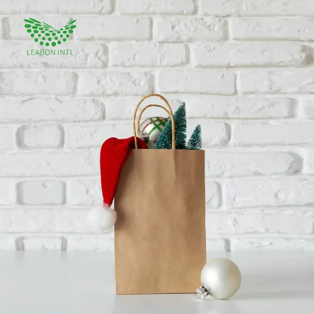 Fully Automatic Square Bottom Kraft Paper Bag Machine Making Paperbags With Twsited Rope Handle Made Paper Bag