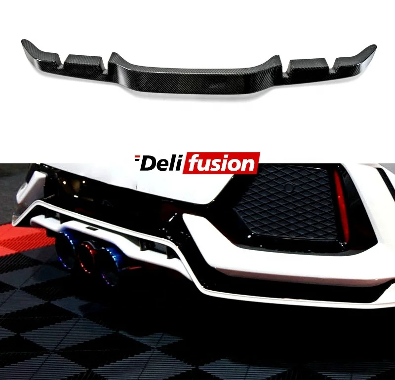 For Honda Civic Type-R FK8 BLZ Style High Quality Carbon Fiber Rear Bumper Body Trim Diffuser(Spot Goods In USA)