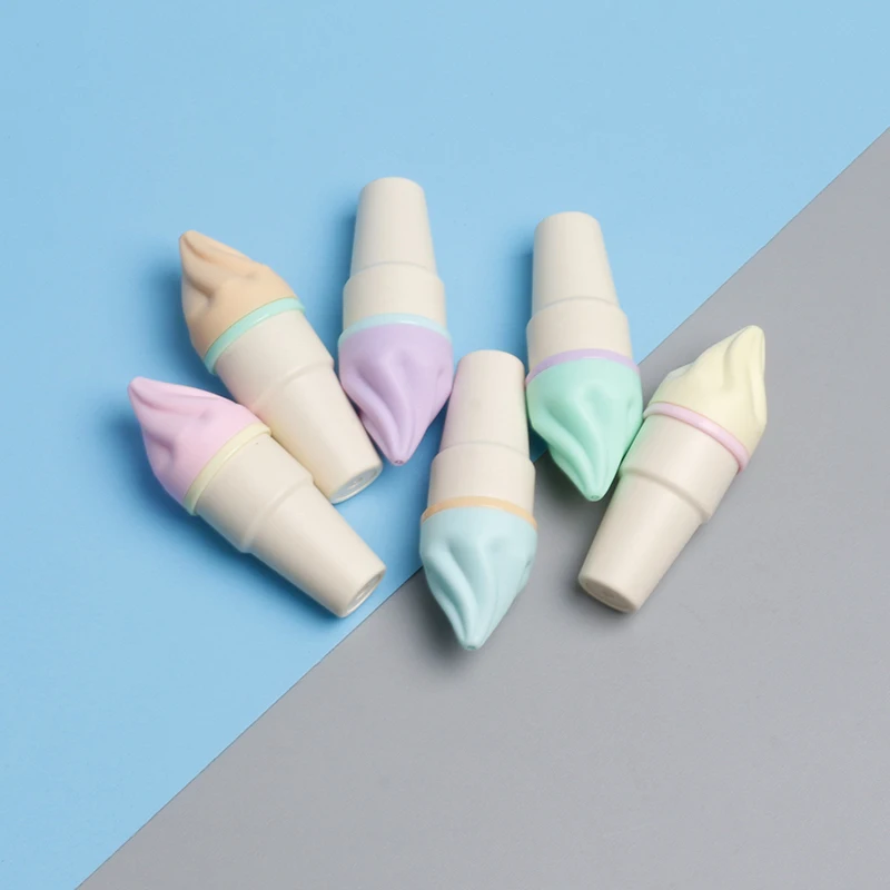 Ice cream highlighter marker Soft tip color marker students rough out key notes artifact DIY doodle