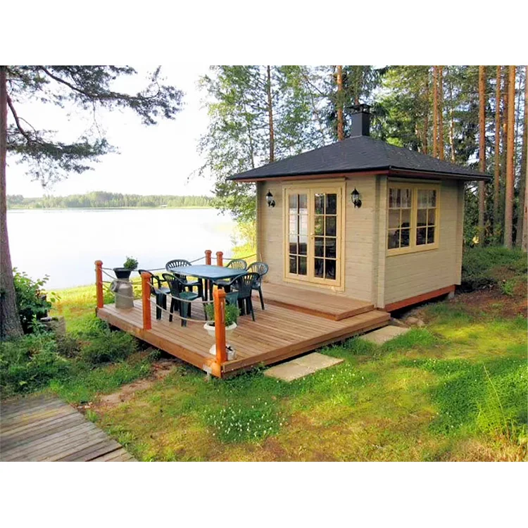 
Durable log cabins wooden house small prefabricated wood villa home 
