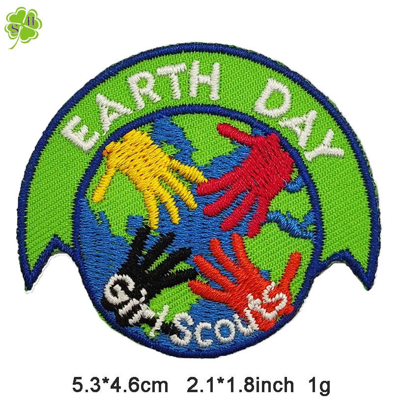 Mountain Camping Iron On Patches For Clothing Outdoor Adventure Embroidered Jacket Backpack DIY custom badge embroidery patch