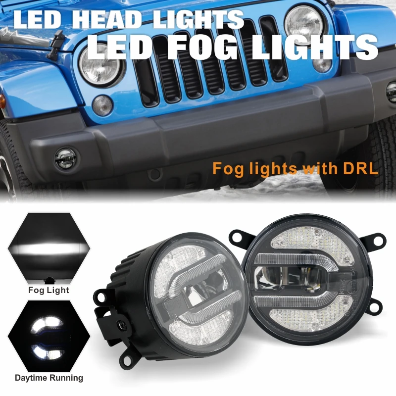  Tuff Plus 3 5 дюймов DRL круглая Автомобильная фара проектора внедорожника мотоцикла светодиодная