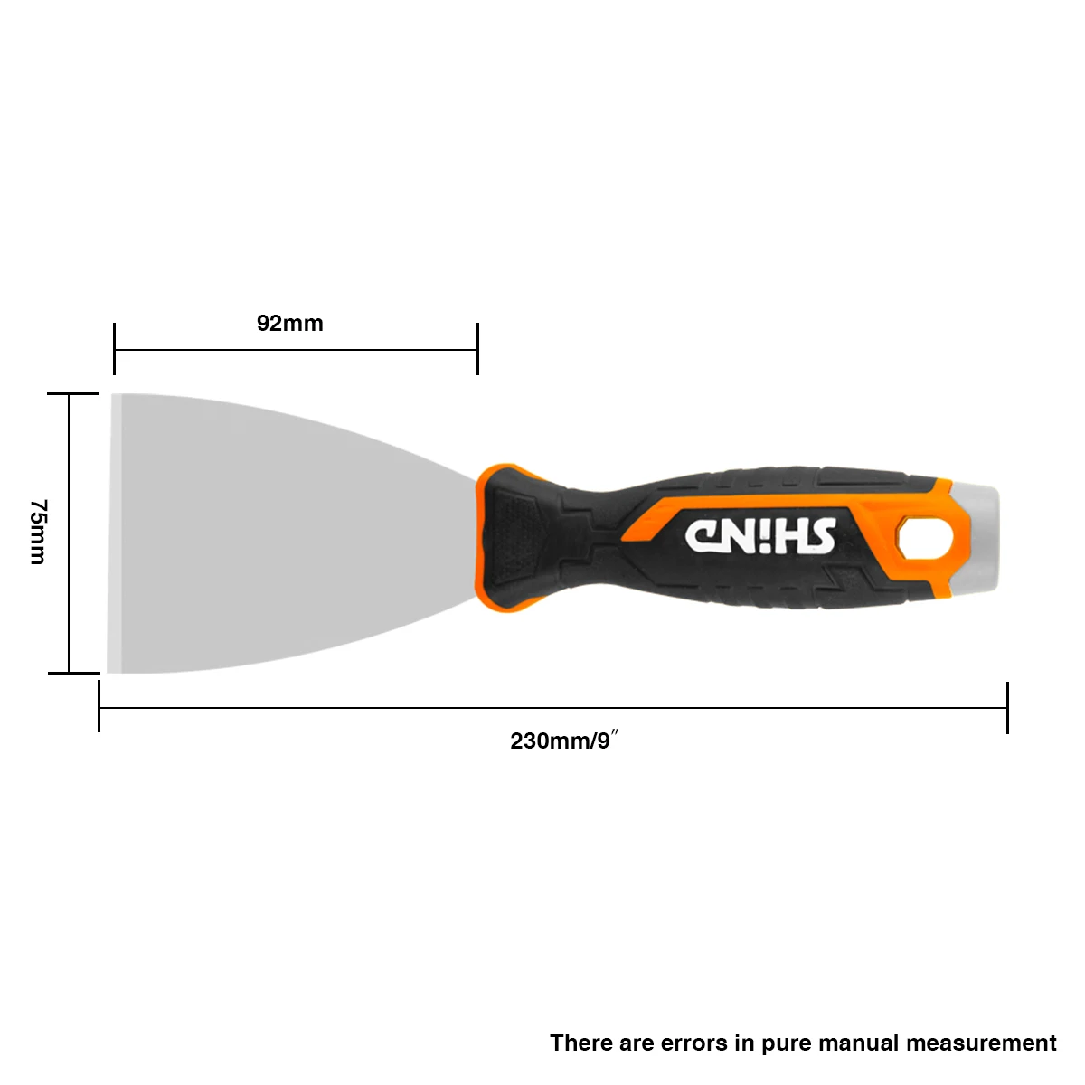 SHIND 37162 Soft Handle Wall Plastering Construction Tools Putty Knife 3inch/75mm Paint Cleaning Scraper With Solvent Resistant