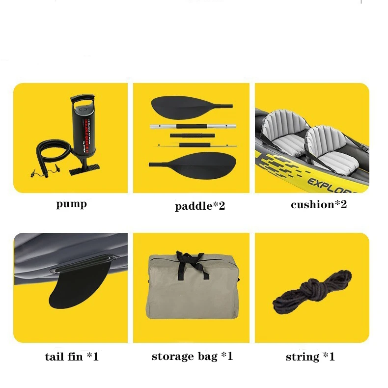 Wholesale PVC and Polyester Inflatable Kayak 2 Person Boat