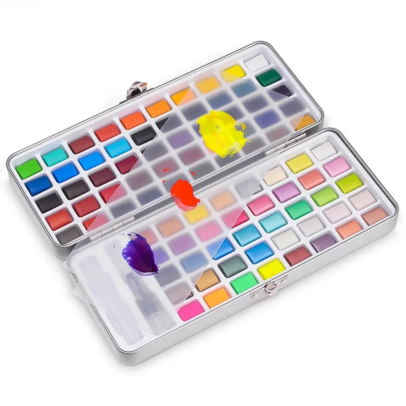 Aquarelle Watercolor Paints Set Aquarelle Art Aquarel Set Aquarelle Color Paint Set With Water Brush