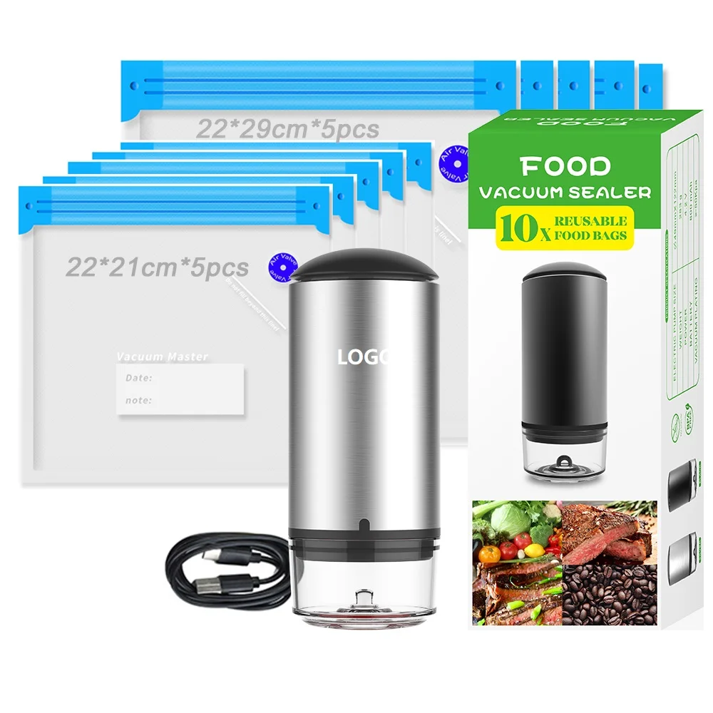 
Food Vacuum Sealer Rechargeable Vacuum pump for Food Storage,Space Saving USA market 