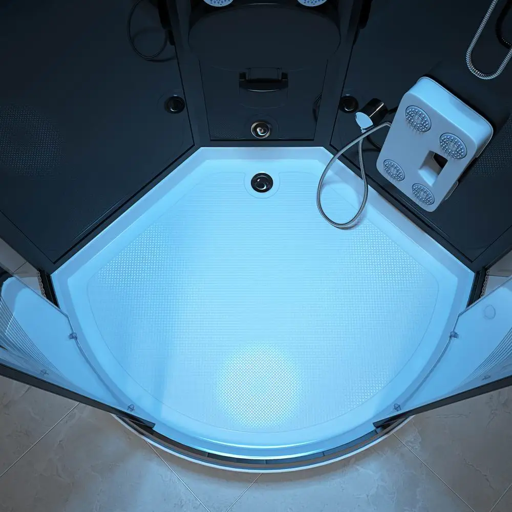 Luxury Black Hydro Massage and Steam Bathroom Shower Cabins Applied to Hotels