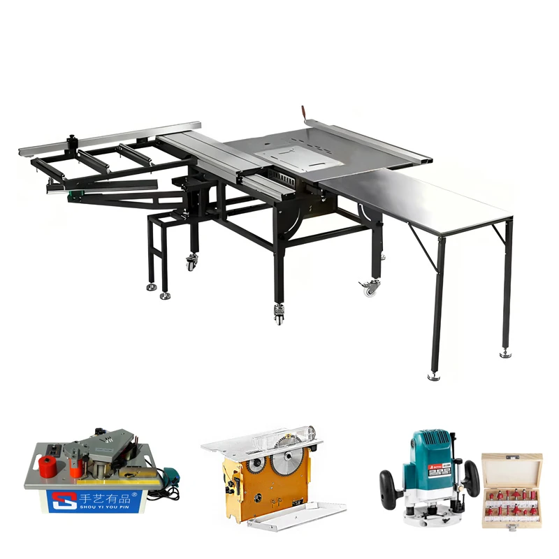 New woodworking set cutting saw multi-function panel saw portable workbench dust-free cutting saw