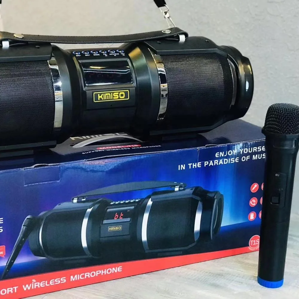  KIMISO KMS-T1S 2*4 дюймов открытый портативный динамик на колесиках DJ акустическая система со светодиодной подсветкой синий