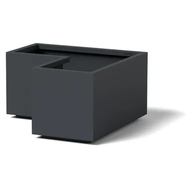 Decorative aluminum corner planter box L shape plant pots garden bed