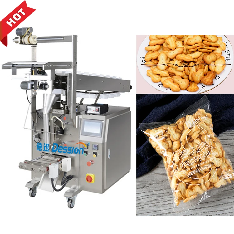 
Low price vertical chain bucket cookies biscuits packing machine 
