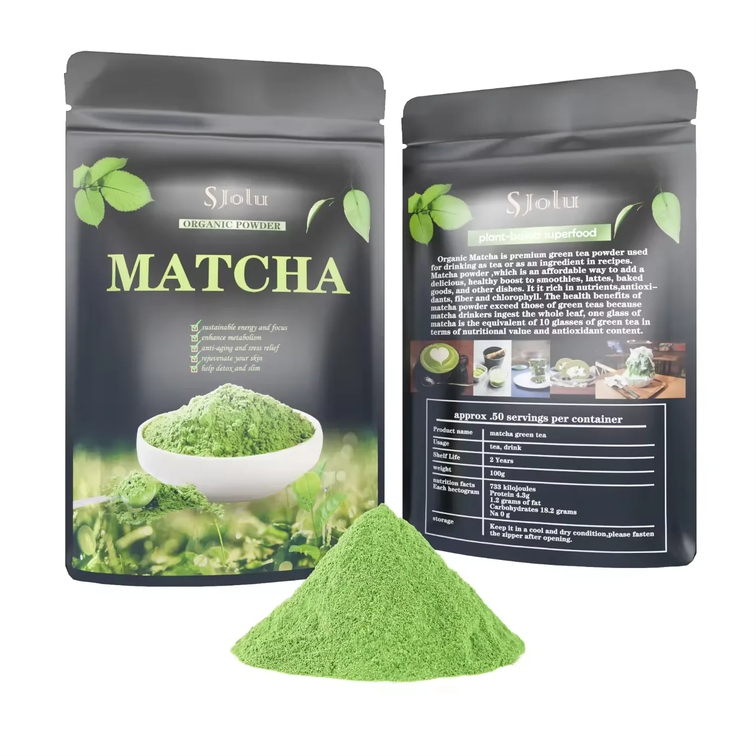 Private Label 100% Natural Pure Organic Matcha Powder Green Tea Ceremonial Matcha Powder
