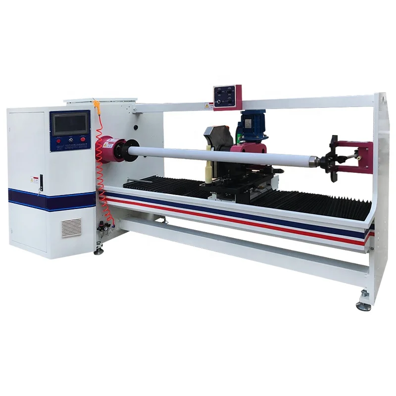 Automatic window film roll adhesive protective tape log roll cutting machine