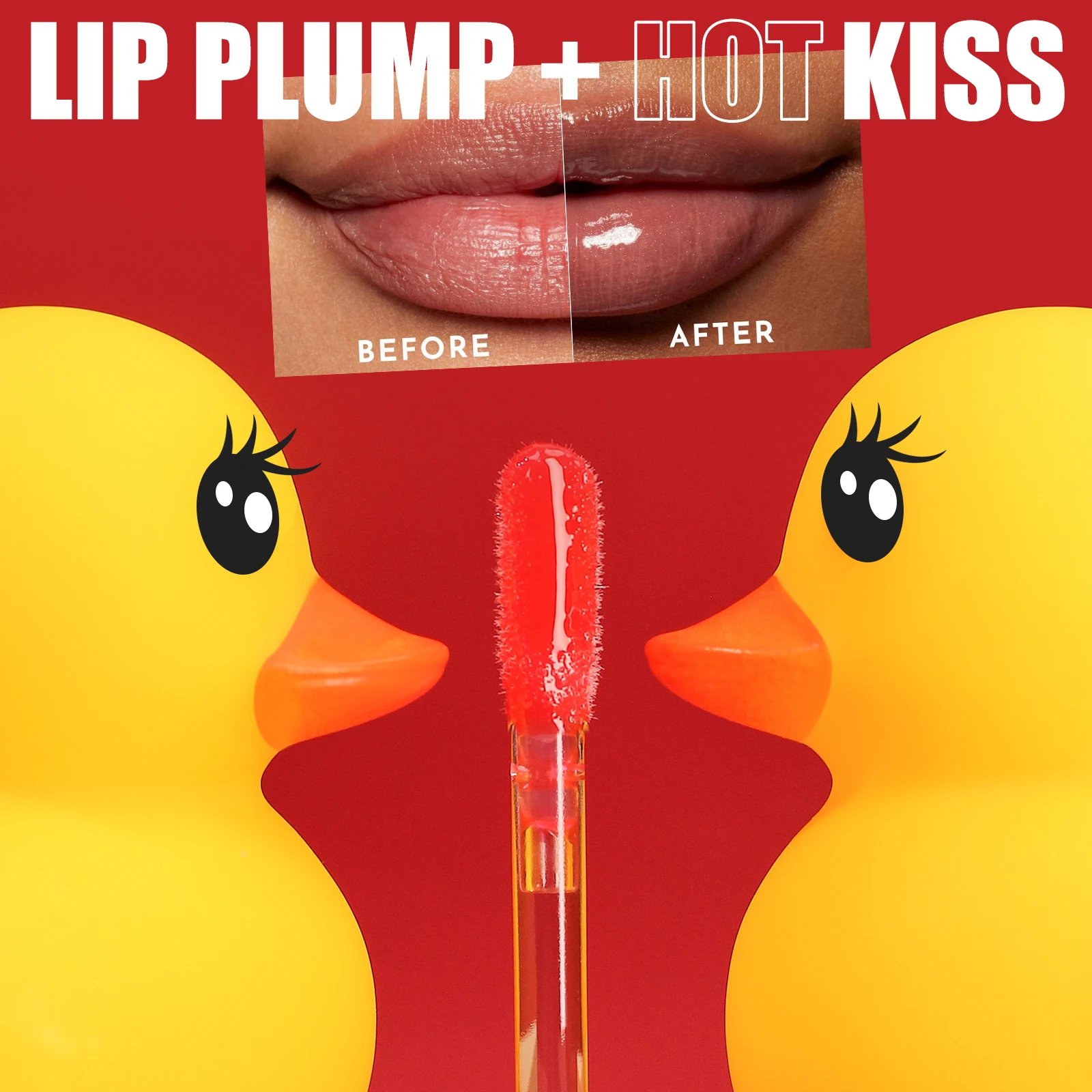 Wholesale MLSMILE High Quality Duck Lipstick Long Lasting Waterproof Hide Lip Lines Clear Plumping Glitter Tinted Lip Oil