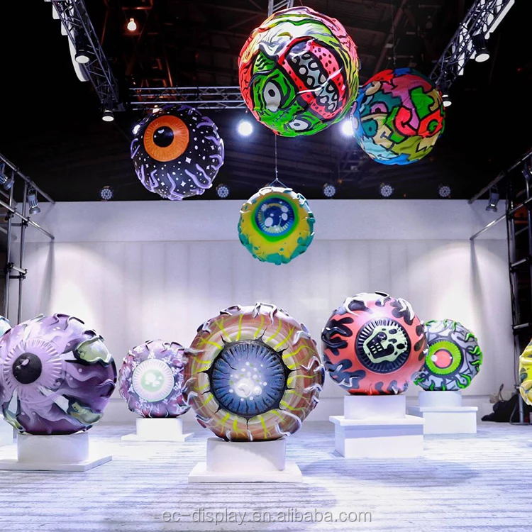 Fashion 3D printing resin giant eye sculpture Fiberglass 3D Evil eyes model statue Art Visual Display Eye Props