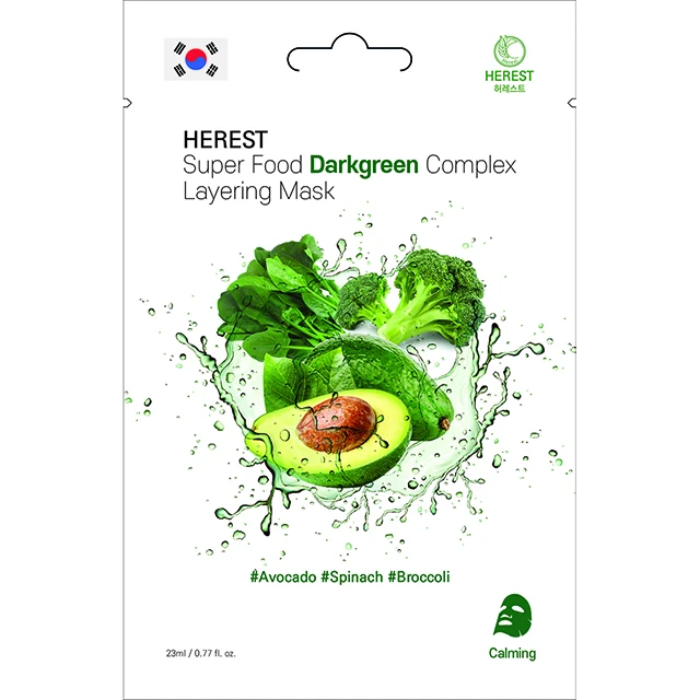Top Quality Anti-Wrinkle Private Label Herest Super Food Layering Mask 8Types For Wholesale K-beauty Sheet mask pack Skincare