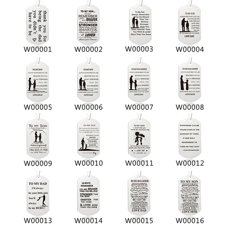 LWD60327 Stainless To Granddaughter Grandson Grandma Grandpa Daughter Son Dad Nephew Niece Best Friend Sister Family Necklaces