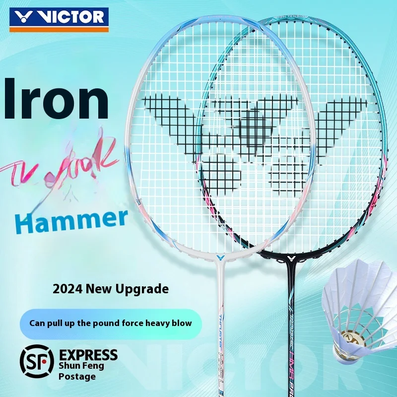 Victor Victory Small Hammer Badminton Racket Genuine Full Carbon Fiber Ultra-Light and Durable with Hard and Soft Features