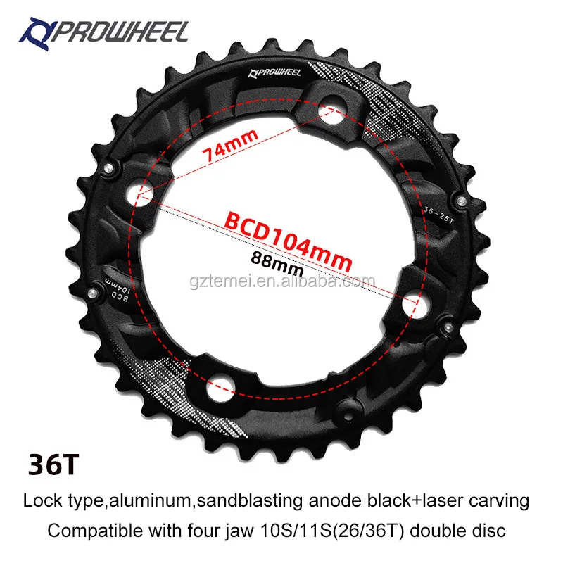  Звездочки для горного велосипеда PROWHEEL 64BCD 104BCD двойная звездочка колеса 26T 28T 36T
