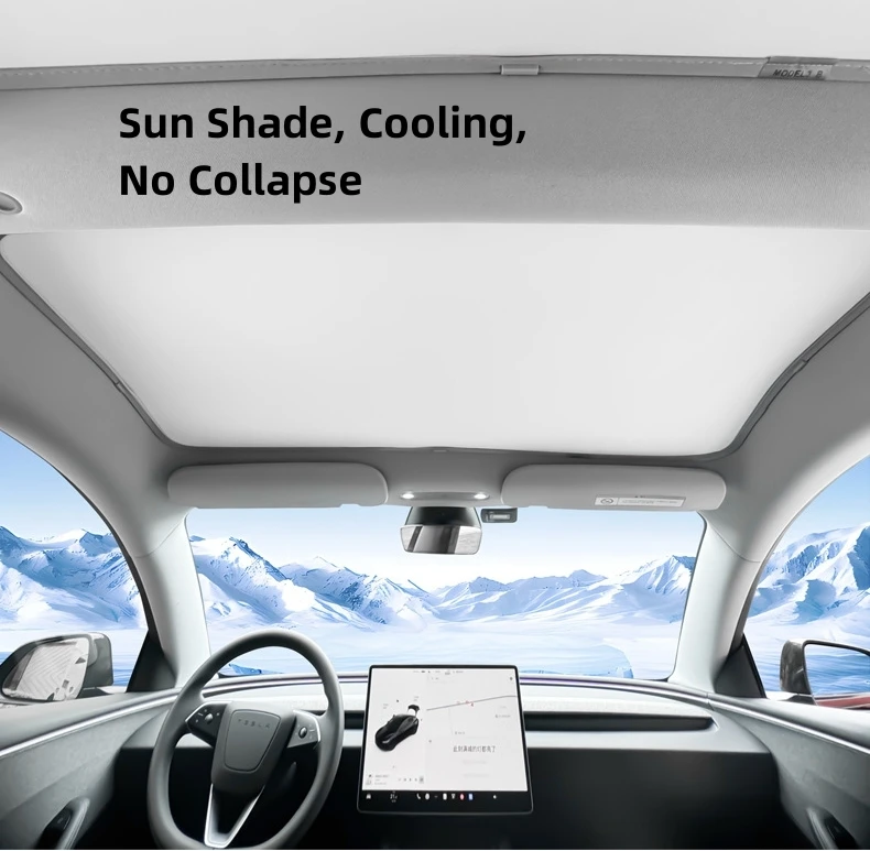 Summer UV Protection for Tesla Model 3/Y Retractable Roof Sunshade Sunroof Sunshade for Tesla