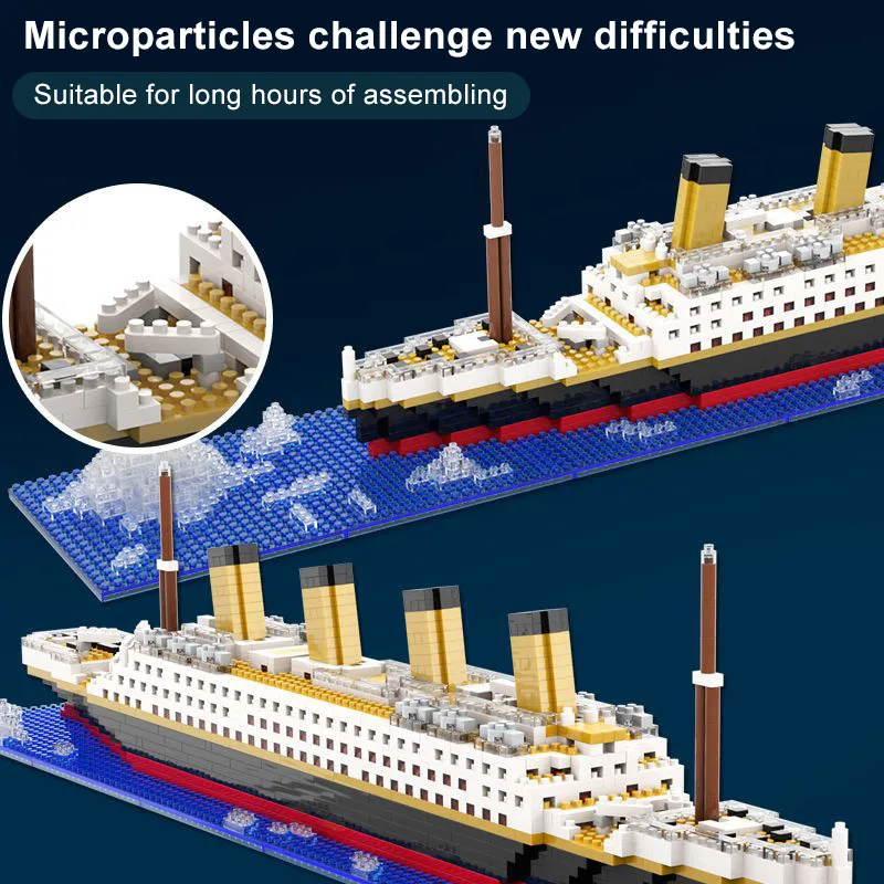 Toy Christmas Diy Titanic Ship Simulation Model Bricks Toys Titanic Building Blocks Sets