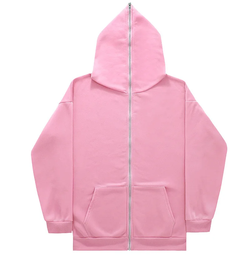 Wholesale custom blank premium fleece all over full zip up hoodie manufacturers custom free samples