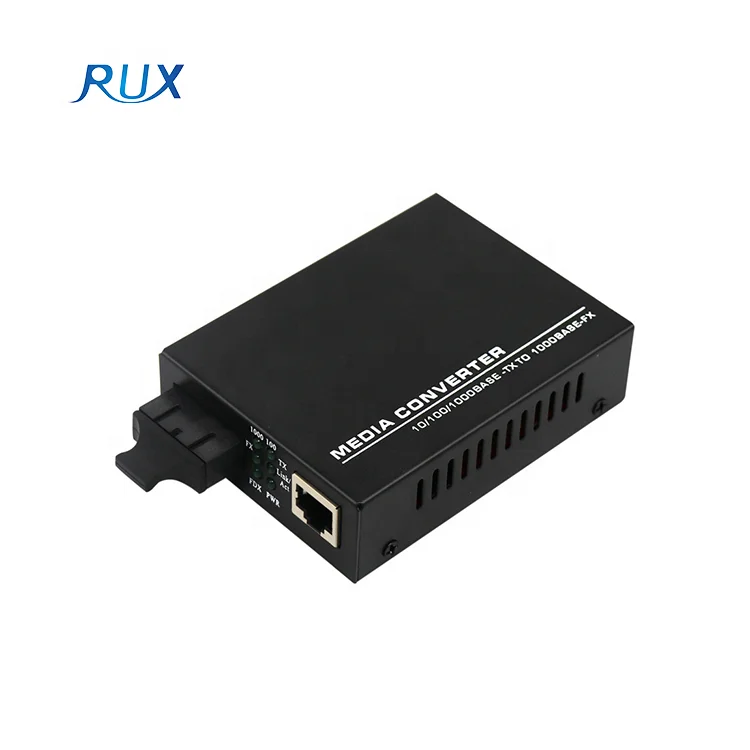 Gigabit 10/100/1000M Ethernet Duplex SC/UPC Fiber Port Optical Fiber Media Converter