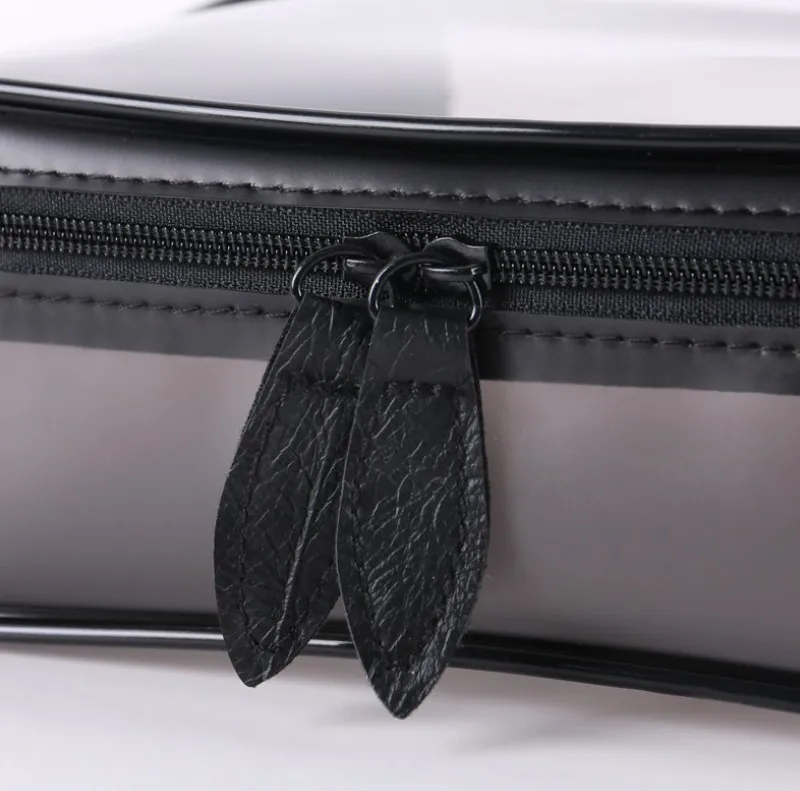 Promotional Custom logo PU transparent Zipper Toiletries Organizer Bag Clear PVC Makeup Cosmetic Bag