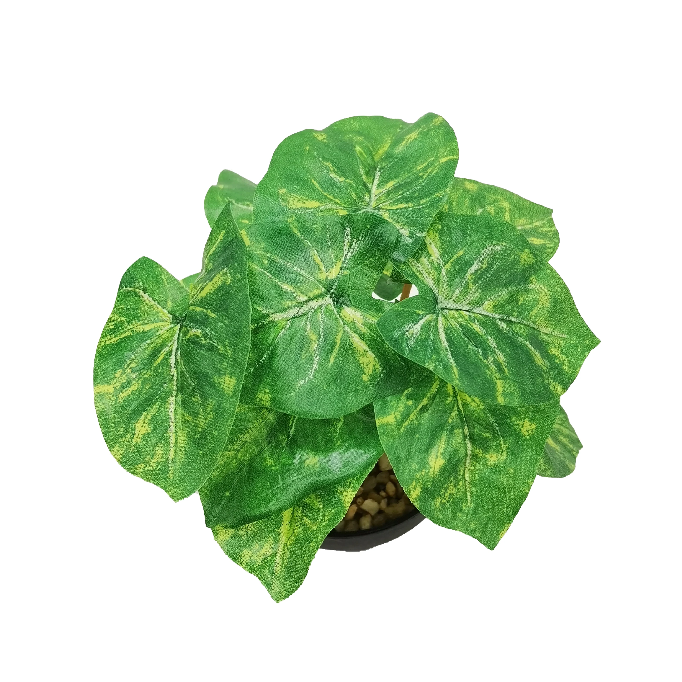 Cheap price artificial plants greenery bonsai green plant in plastic pot potted faux hydroponic plants for home decor