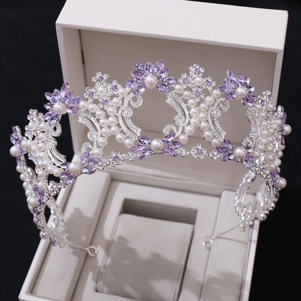 Wedding Bride Hair Accessories Crystal Hair Jewelry Rhinestone Tiaras And Crown For Women Girls