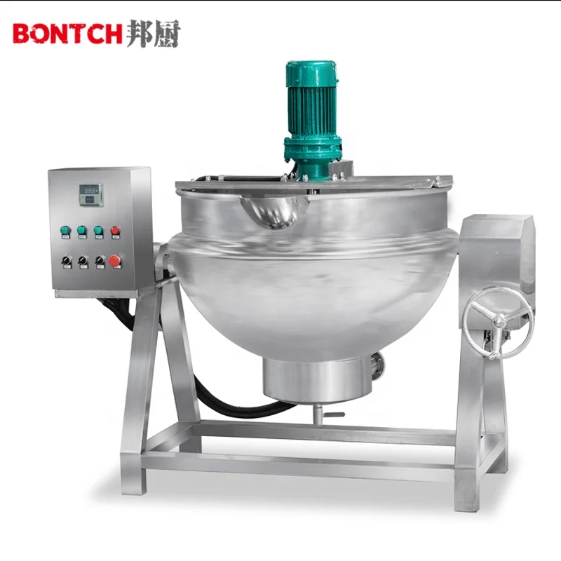 
Large red bean paste processing machine jacketed kettle with mixing 