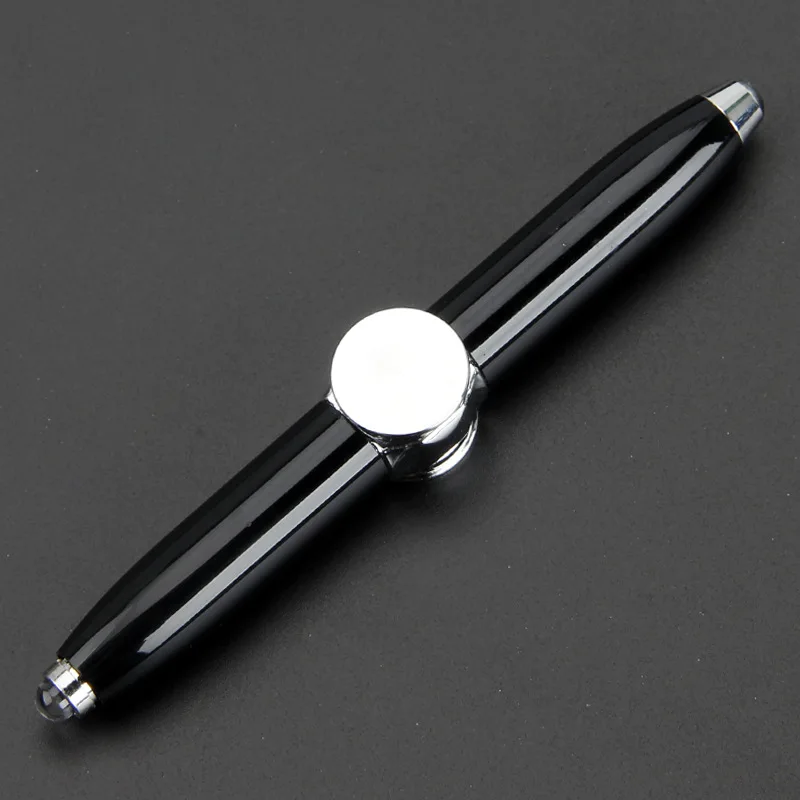 2021 Multi Functional Fingertip Gyro Pen Reduce Pressure Stylus Fidget Ballpoint Pens With Led Light