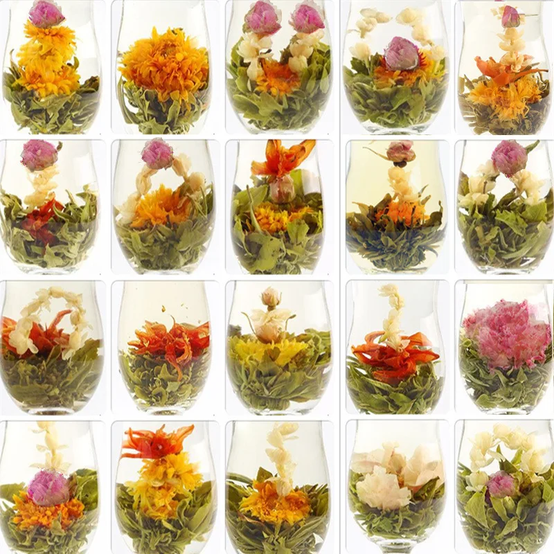 Wholesale Blooming Tea Balls 20 pieces of Shapes Blossom  Flower Tea bags