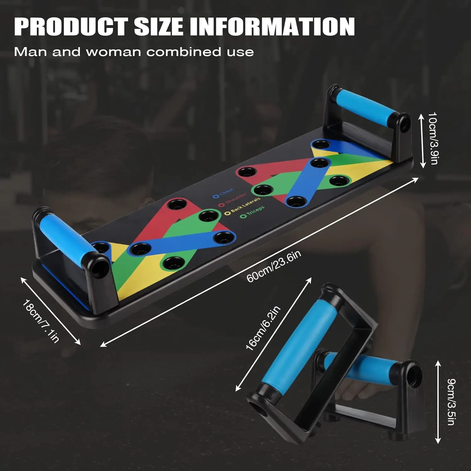 Push up Board 9 in 1 Home Workout Equipment Multi-Functional Pushup Bar System Fitness Floor Chest Muscle Exercise