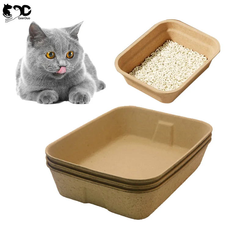 Geerduo Pet Eco-friendly Sustainable Biodegradable Large Durable Disposable Cat Litter Box