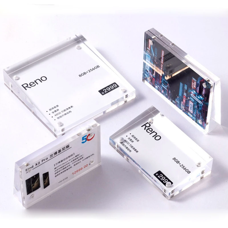 magnetic acrylic price tag label holder for price sign label display
