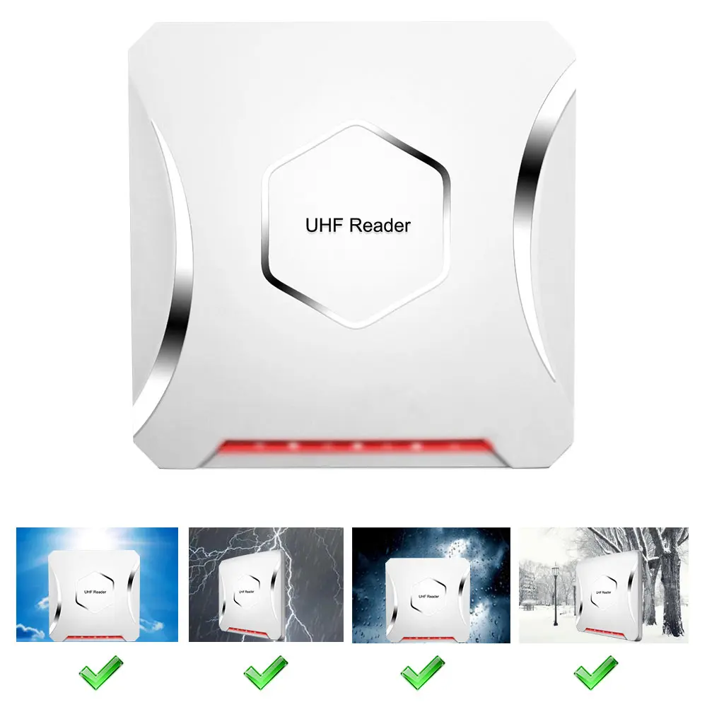 10 Meter Long Range Reader Integrated UHF RFID Reader  Multi-tag RFID UHF Antenna USB RS485 Wiegand communication