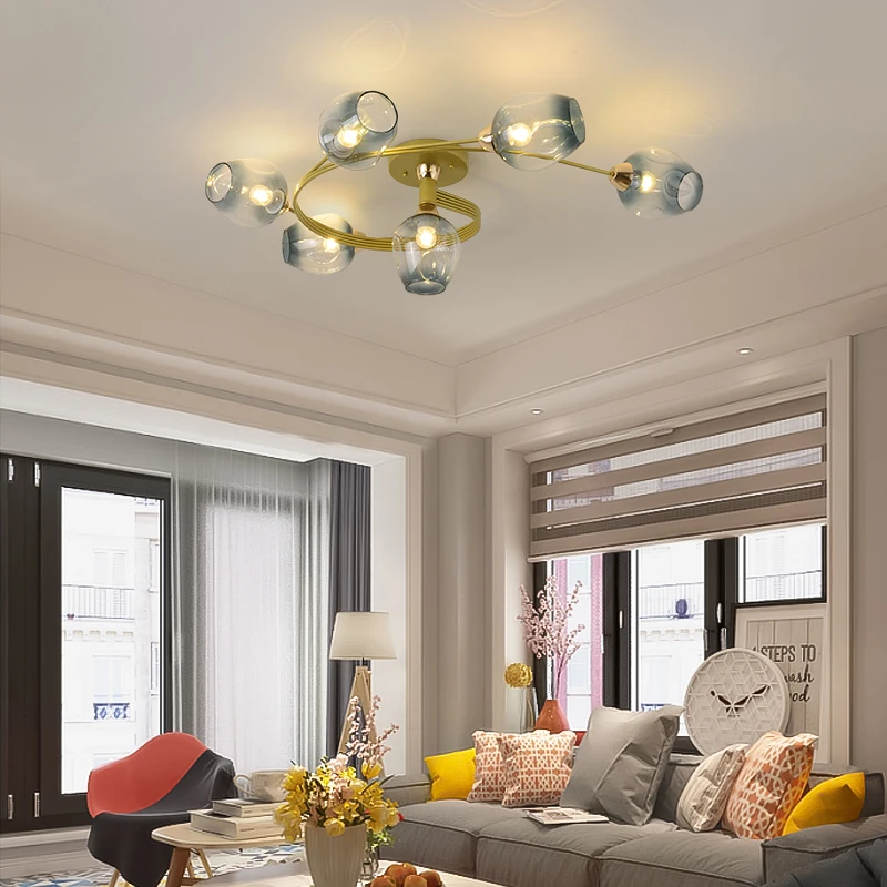 
2020 September China products color glass ball sphere pendant light fancy e27 ceiling light 