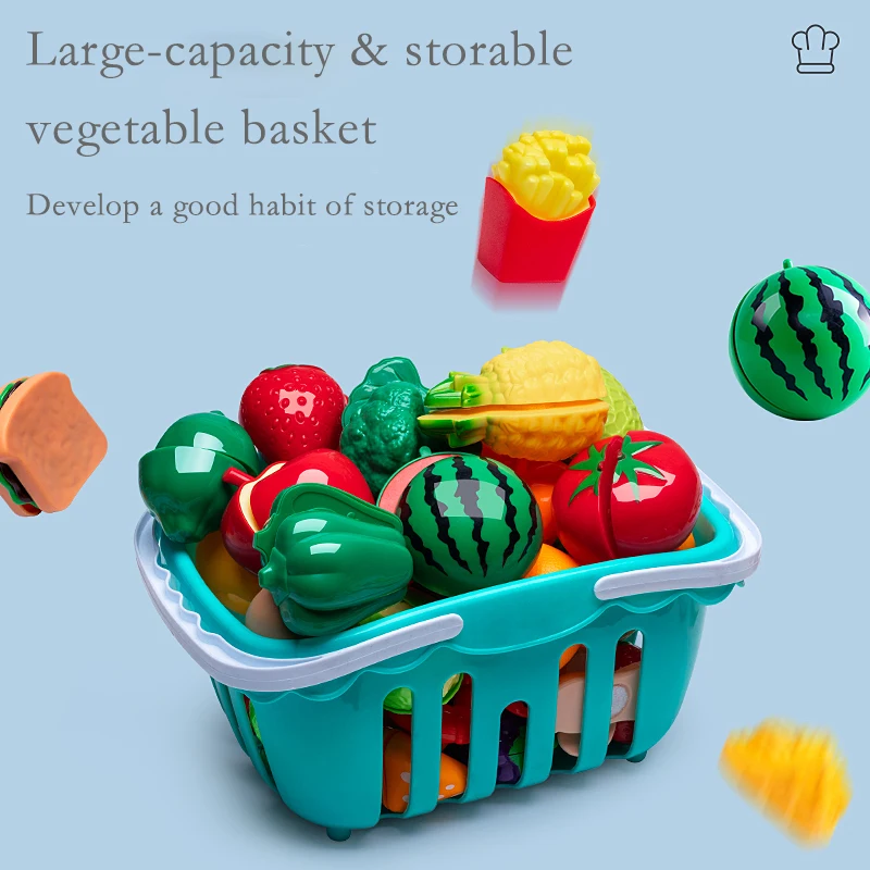 93PCS Plastic Educational DIY Kitchen Toy Play House Simulation Abundant Cooking Set Vegetable Cookware Pretend Play Children